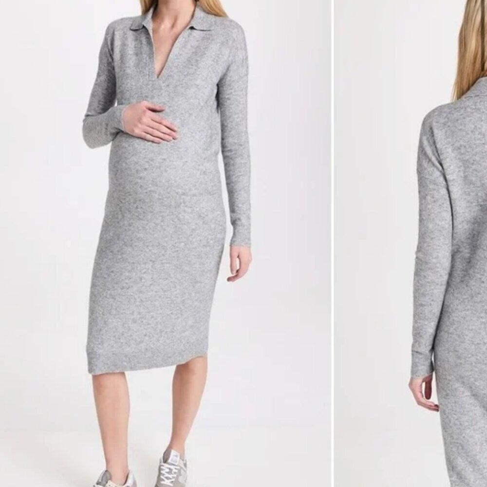 Hatch Maternity Polo Knit Sweater Midi Dress sz 1 Small
